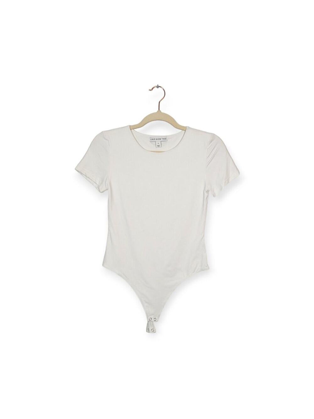 And Now This Short Sleeve White Bodysuit